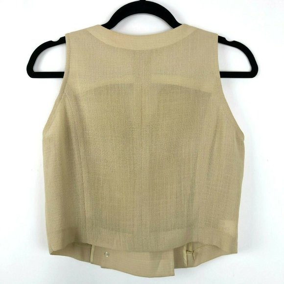 Vtg 90s Button Front Short Vest - Picture 3 of 8
